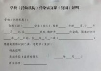 复课本是什么 复课证明和诊断证明一样吗