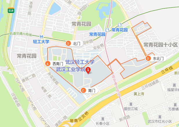 武汉轻工大学平面图图片